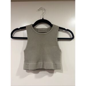 Size XS ESSENTIALS FEAR OF GOD cropped oatmeal tank top